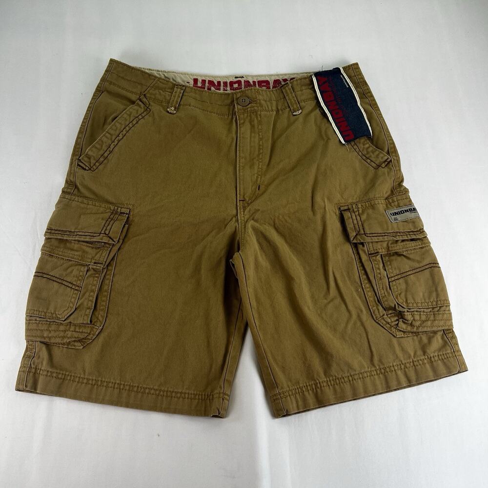 Unionbay Cargo Shorts Men’s Size 36 Brown Cotton Utility Hiking Y2K